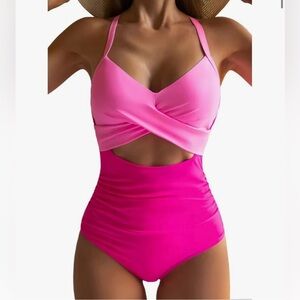 KYC Women's One Piece Swimsuits Tummy Control Cutout High Waisted  Wrap Tie